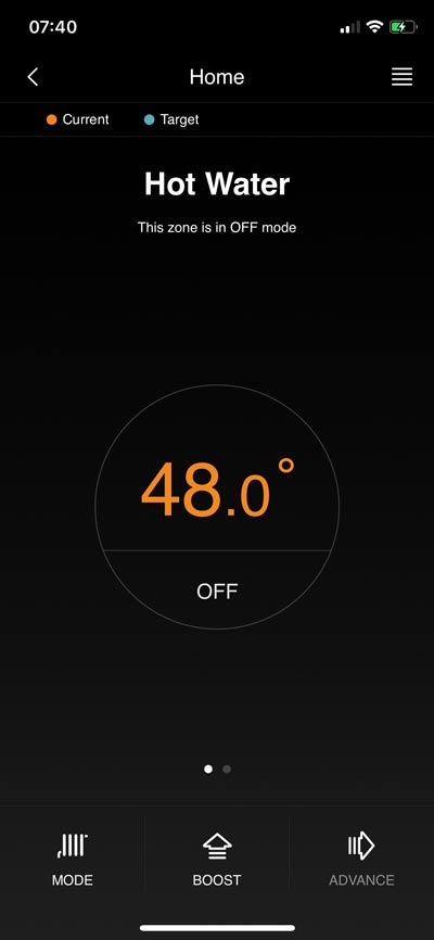 Hot Water Temperature Morning