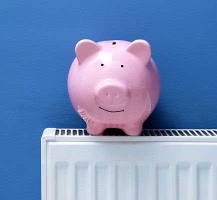 piggy bank on a radiator