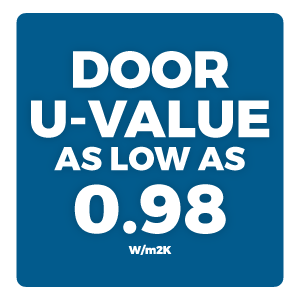 Door u-value as low as 0.98W/m2K
