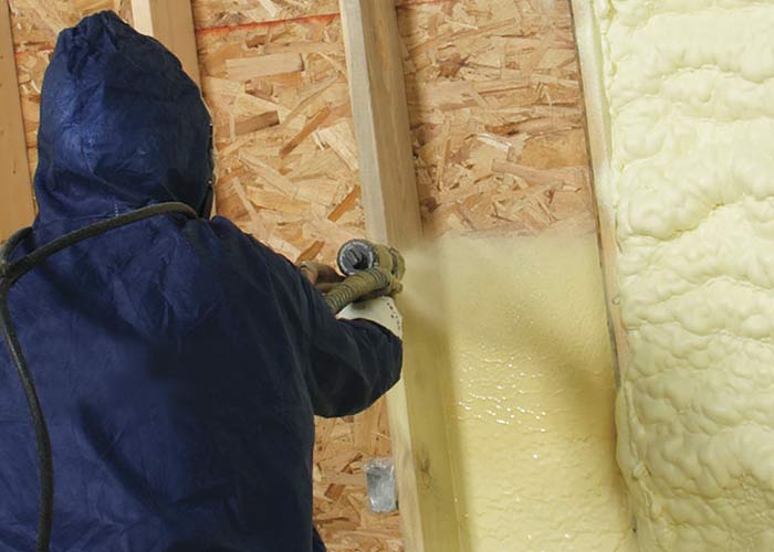 Spray foam insulation