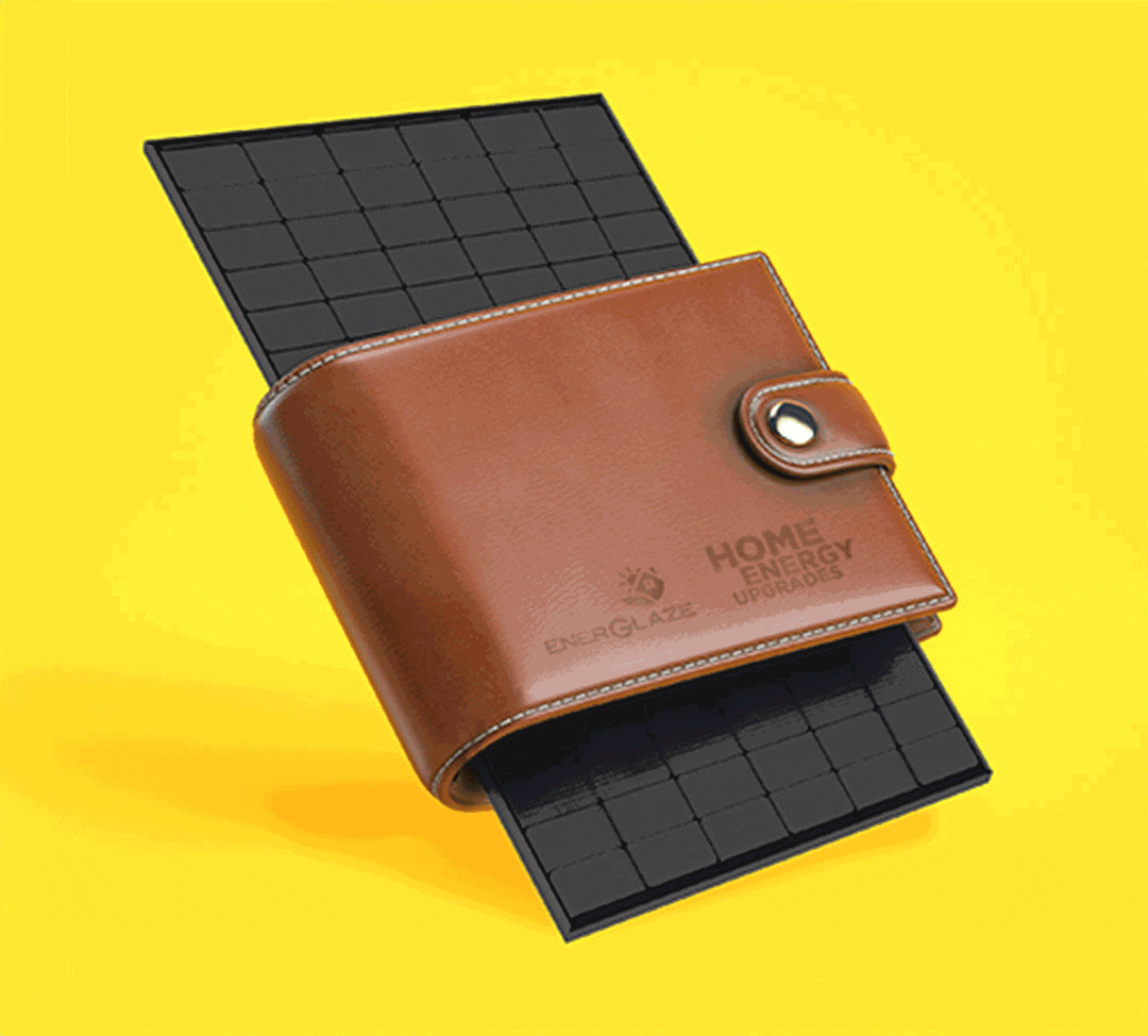 wallet-panel-savivings Solar panel in a wallet