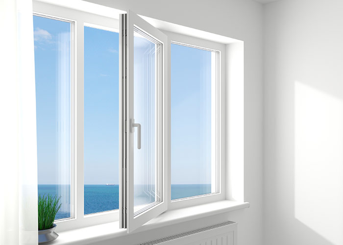Bright window with double glazing